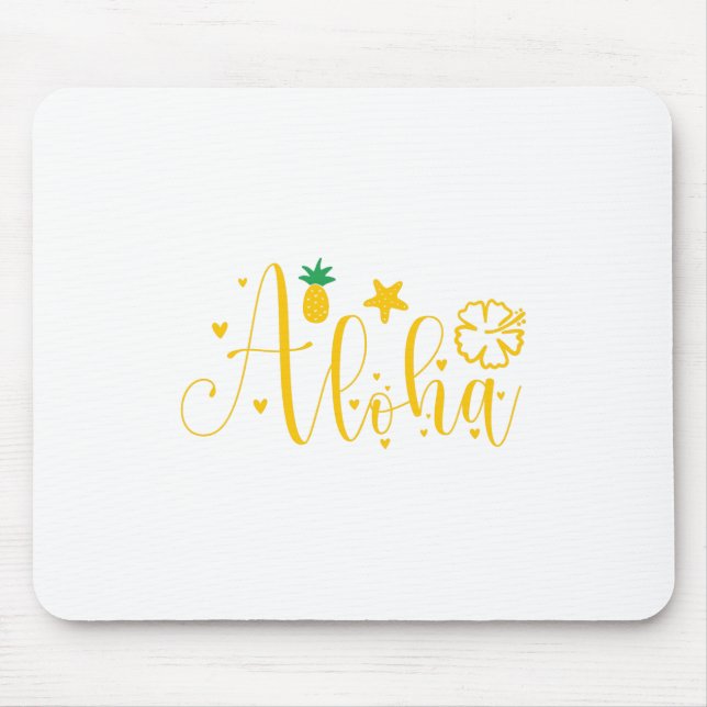 Tapis De Souris Aloha -Surfer- Palms -Tropical- Retro-Beach-Amusan (Devant)