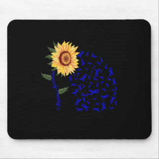 Tapis De Souris Alopecia Sensibilisation Bleu foncé Ruban Perte de