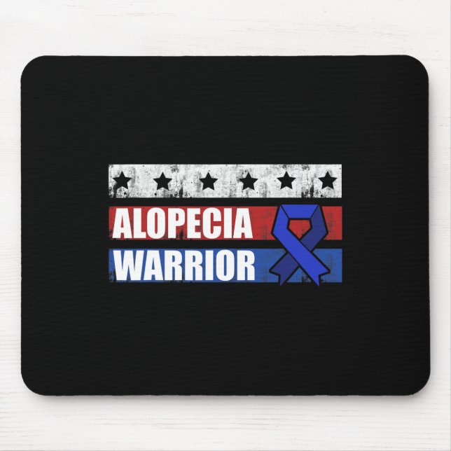Tapis De Souris Alopecia Sensibilisation Perte de cheveux Guerrier (Devant)