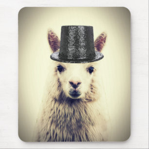 Tapis De Souris Alpaca dans un Tophat