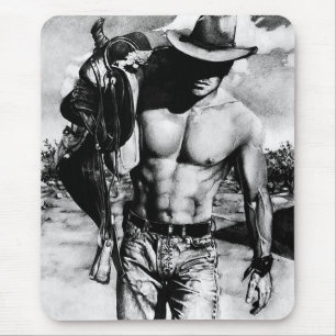 Tapis De Souris Alpha Masculine Homme Art Art Cowboy Cool