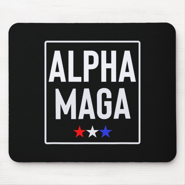 Tapis De Souris Alpha Mega Trump Conception des élections 2024 (Devant)