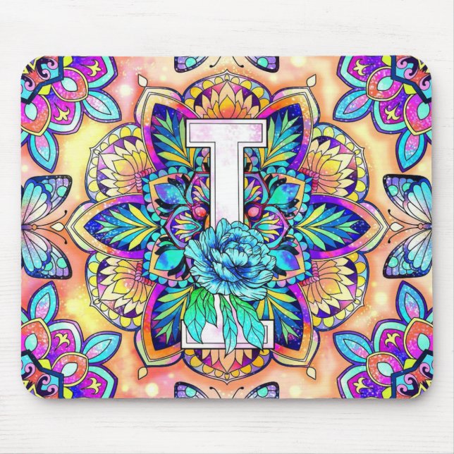 Tapis De Souris Alphabet I mandala (Devant)