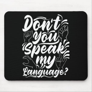 Tapis De Souris Alphabet Ne Parlez Pas Ma Langue Chantique América