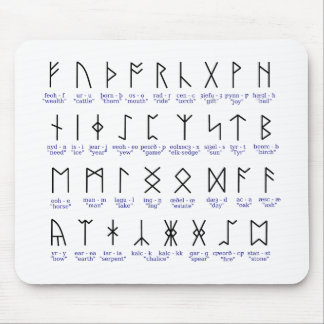 Tapis De Souris Alphabet runique