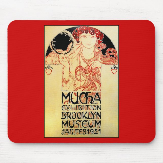 Tapis De Souris Alphones ( Alfons ) Mucha 1921 pièce (Devant)
