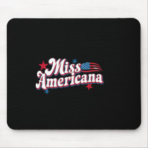 Tapis De Souris Amare Box America 4 juillet Miss Americana Rétro