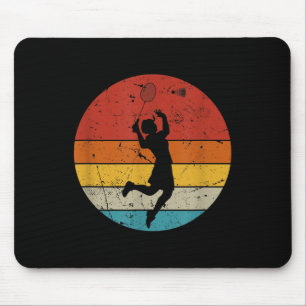 Tapis De Souris Amateur de badminton rétro