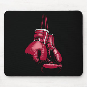 Tapis De Souris Amateur de kickboxing boxeur gant de boxe vintage