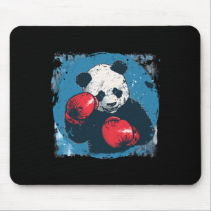 Tapis De Souris Amateur de Panda Boxe Gants de Boxe Kickboxing Drô