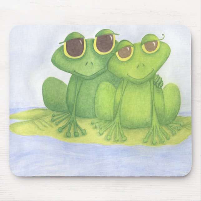 Tapis De Souris Amateurs adorables de grenouilles (Devant)