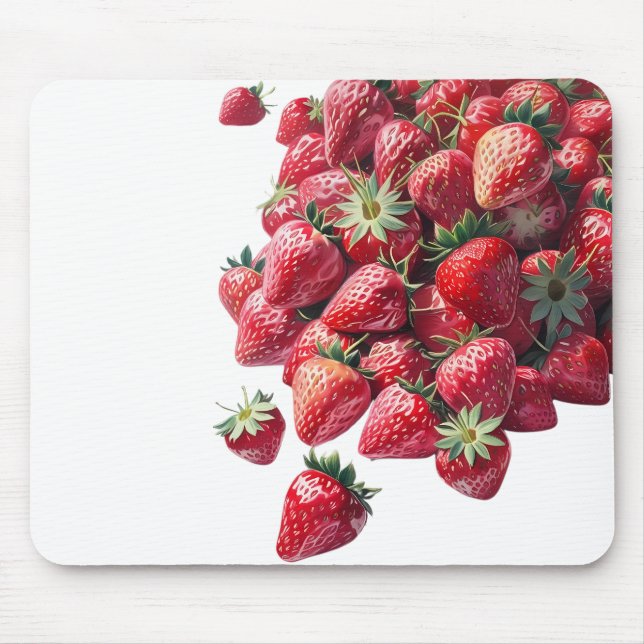 Tapis De Souris Amateurs de fraises - Poignée éparpillée Patte de  (Devant)