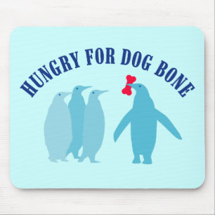 Tapis De Souris Amateurs d'os de chien pour les pingouins