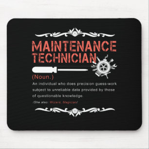Tapis De Souris Amateurs mécaniques Définition du technicien de 
