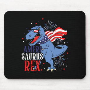 Tapis De Souris Ameri Saurus Rex 4 juillet Dinosaure Indépendance