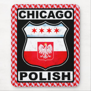 Tapis de souris américain polonais de Chicago