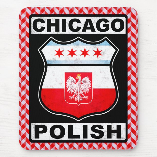 Tapis de souris américain polonais de Chicago (Devant)