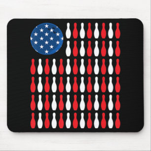 Tapis De Souris American Flag - Bowler et Bowling patriotique 