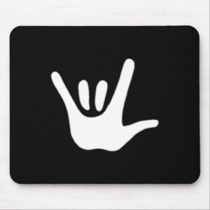 Tapis De Souris American Sign Language Love ASL Deaf Awareness