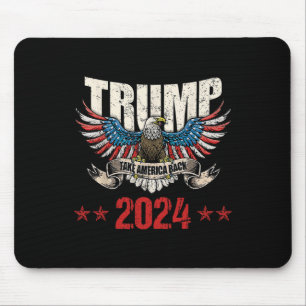 Tapis De Souris Amérique Retour US Drapeau Américain Trump 2024 Ho