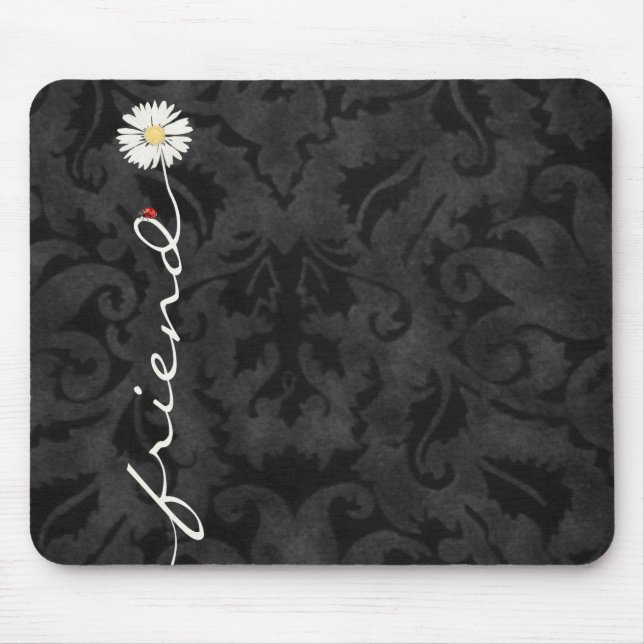 Tapis De Souris Ami Daisy et Ladybug Damask Mouse Pad (Devant)