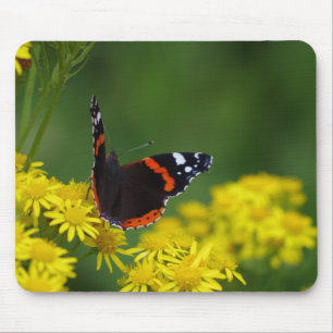 Tapis De Souris Amiral rouge papillon Mousepad