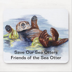 Tapis De Souris Amis de la loutre de mer Mousepad