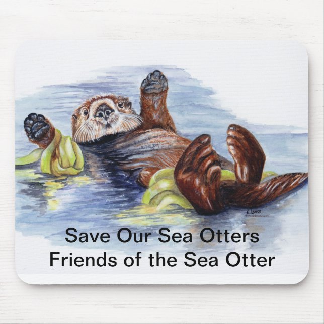 Tapis De Souris Amis de la loutre de mer Mousepad (Devant)
