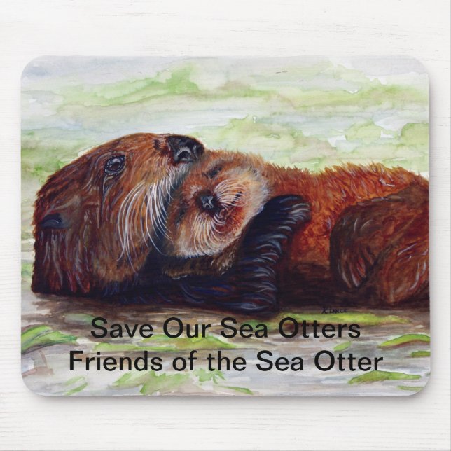 Tapis De Souris Amis de la loutre de mer Mousepad #2 (Devant)