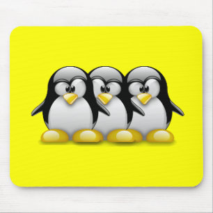 TAPIS DE SOURIS AMIS DE PINGOUIN DE LINUX TUX