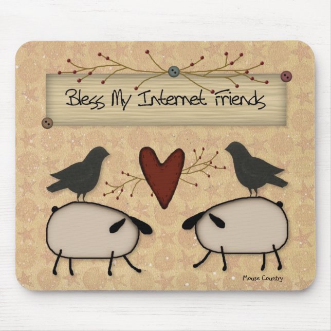 Tapis De Souris Amis Internet Béni Mousepad (Devant)