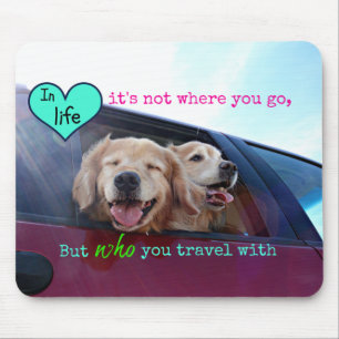 Tapis De Souris Amitié de voyage de golden retriever