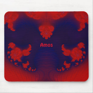 Tapis De Souris AMOS ~ Pad de souris rouge et bleu