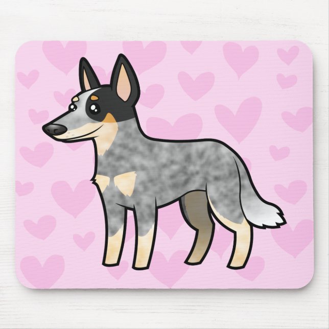 Tapis De Souris Amour australien de chien/Kelpie de bétail (Devant)