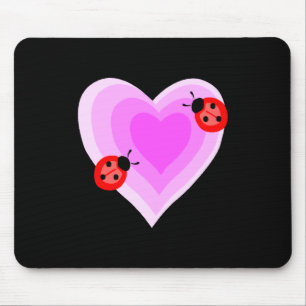 Tapis De Souris Amour de coccinelle