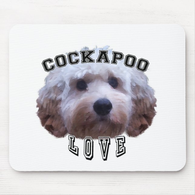 Tapis De Souris Amour des chiens de Cockapoo (Devant)