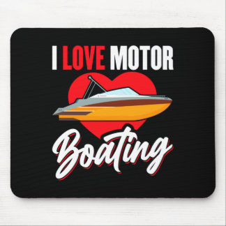 Tapis De Souris Amour du propriétaire du bateau à moteur capitaine