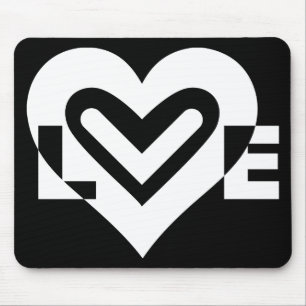 Tapis De Souris Amour en blanc