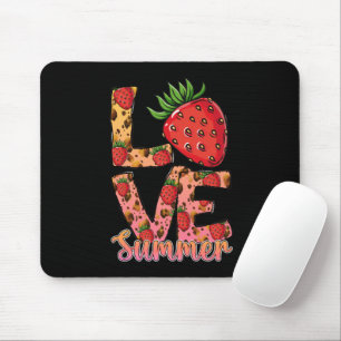 Tapis De Souris Amour et été   Rose et Brown   Fraise fraîche