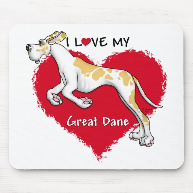 Tapis De Souris Amour Fawnequin Great Dane UC (Devant)
