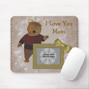 Tapis De Souris Amour Maman Mignonne Ours Photo personnalisée