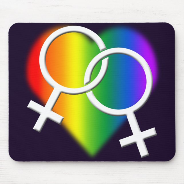 Tapis De Souris Amour Mousepads d'arc-en-ciel de Mousepad de gay (Devant)