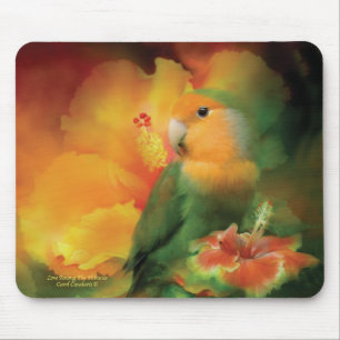 Tapis De Souris Amour parmi la ketmie Mousepad