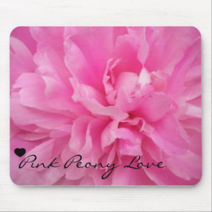 Tapis De Souris Amour rose de pivoine