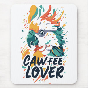 Tapis De Souris Amoureux de café Cacatoès