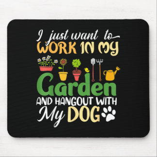 Tapis De Souris Amoureux de chiens et de jardinage Jardinier Jardi