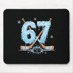 Tapis De Souris Amoureux de hockey drôles Drip 6-7 Numéro Six Sept