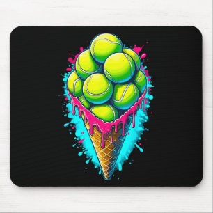 Tapis De Souris Amoureux de Softball Crème Glacée Dégoulinante Sof