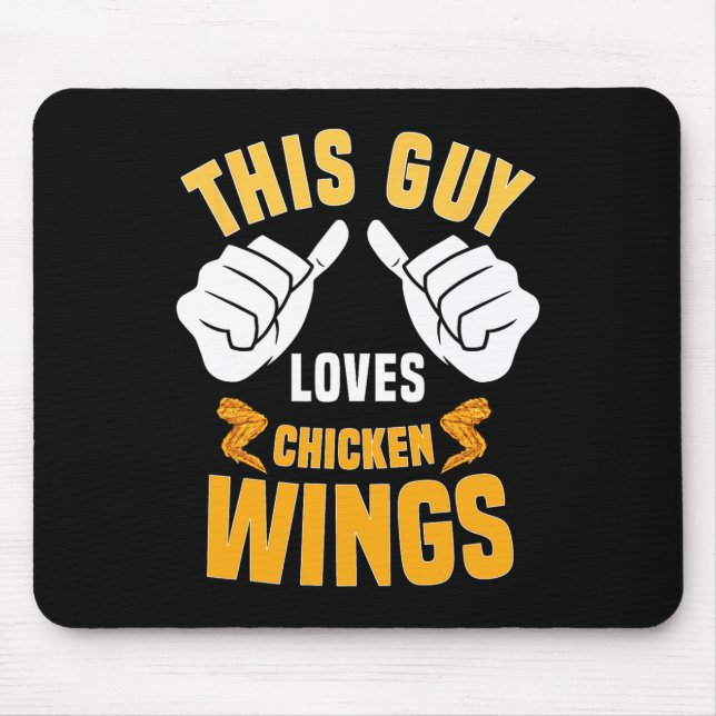 Tapis De Souris Amoureux Des Ailes De Poulet Dit Hot Wing (Devant)