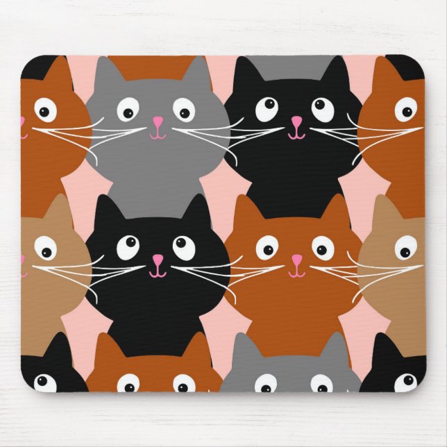 TAPIS DE SOURIS AMOUREUX DES CHATS CUTE CATS MOUSEPAD (Devant)